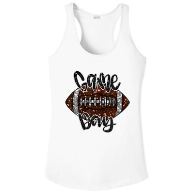 Game Day Football Bling Bling Football Lover Fall Autumn Ladies PosiCharge Competitor Racerback Tank