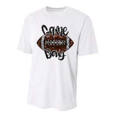 Game Day Football Bling Bling Football Lover Fall Autumn Performance Sprint T-Shirt