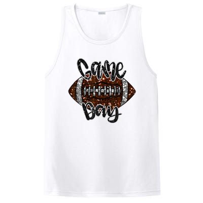 Game Day Football Bling Bling Football Lover Fall Autumn PosiCharge Competitor Tank