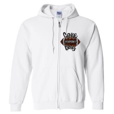 Game Day Football Bling Bling Football Lover Fall Autumn Full Zip Hoodie