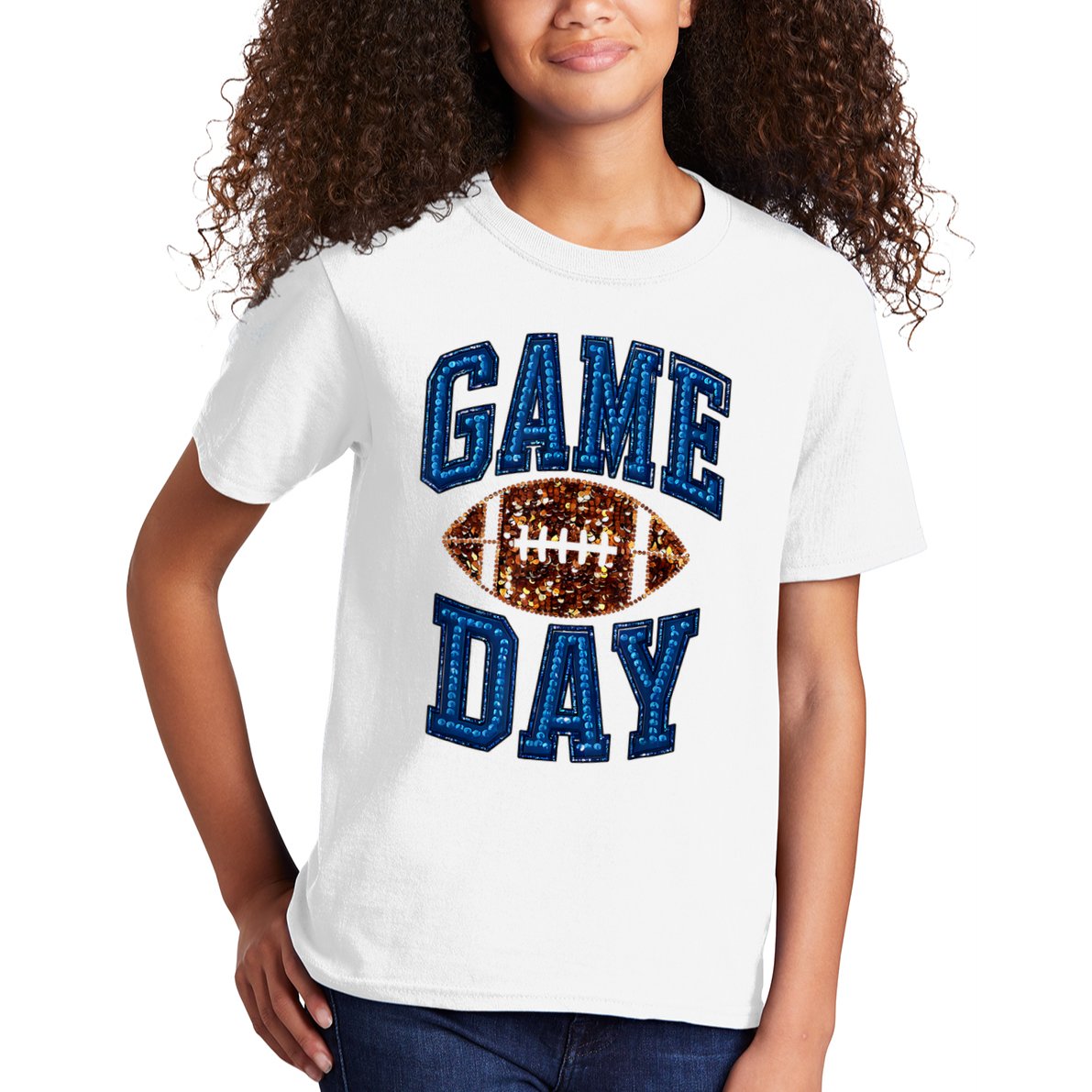 Game Day Football For Women Kids T-Shirt