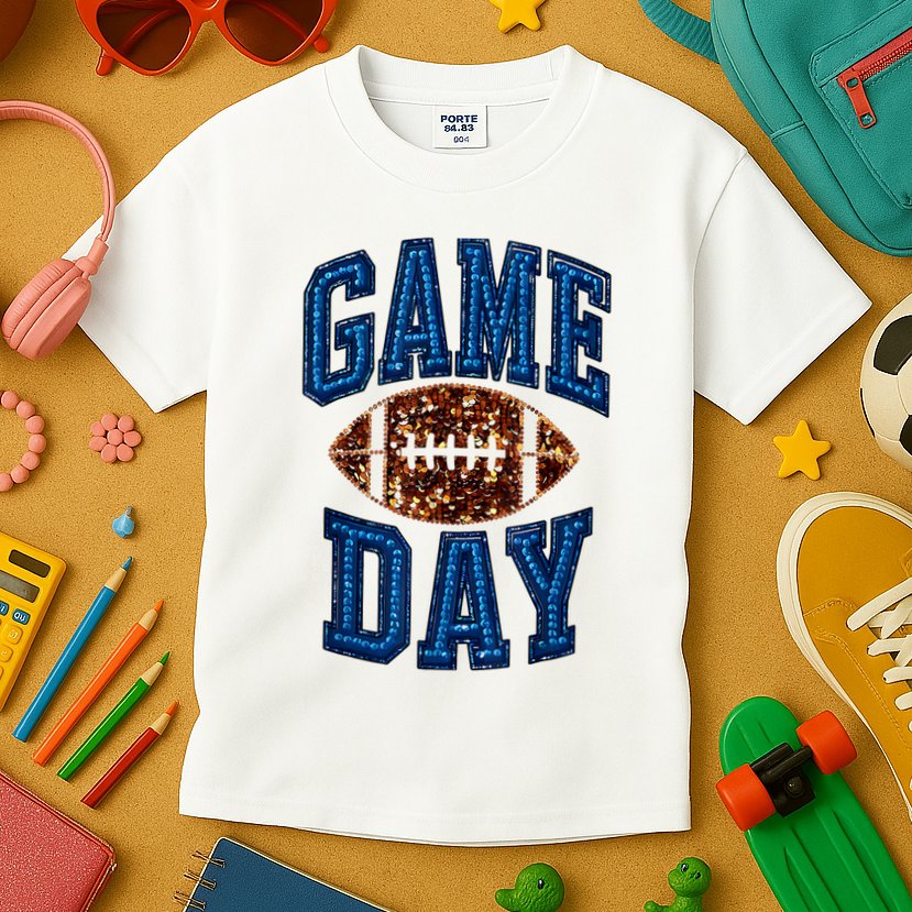 Game Day Football For Women Kids T-Shirt