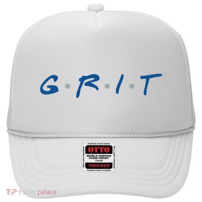 Grit Detroit Football High Crown Mesh Back Trucker Hat