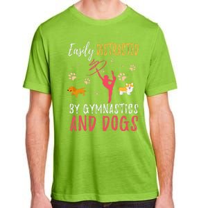 Gymnastics & Dogs Funny Gymnast Dog Lover Gift Adult ChromaSoft Performance T-Shirt