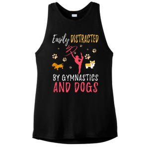 Gymnastics & Dogs Funny Gymnast Dog Lover Gift Ladies PosiCharge Tri-Blend Wicking Tank