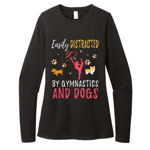 Gymnastics & Dogs Funny Gymnast Dog Lover Gift Womens CVC Long Sleeve Shirt