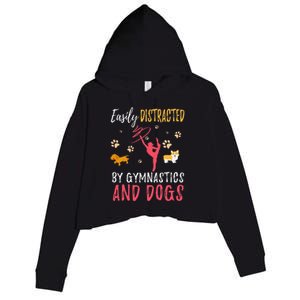 Gymnastics & Dogs Funny Gymnast Dog Lover Gift Crop Fleece Hoodie