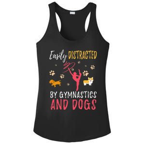 Gymnastics & Dogs Funny Gymnast Dog Lover Gift Ladies PosiCharge Competitor Racerback Tank