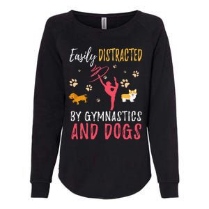 Gymnastics & Dogs Funny Gymnast Dog Lover Gift Womens California Wash Sweatshirt