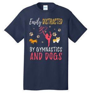 Gymnastics & Dogs Funny Gymnast Dog Lover Gift Tall T-Shirt