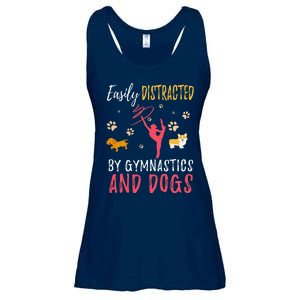 Gymnastics & Dogs Funny Gymnast Dog Lover Gift Ladies Essential Flowy Tank