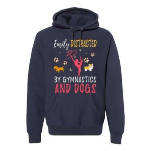 Gymnastics & Dogs Funny Gymnast Dog Lover Gift Premium Hoodie