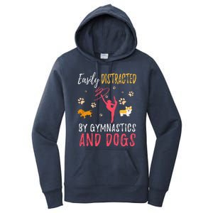 Gymnastics & Dogs Funny Gymnast Dog Lover Gift Women's Pullover Hoodie