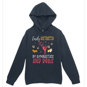 Gymnastics & Dogs Funny Gymnast Dog Lover Gift Urban Pullover Hoodie