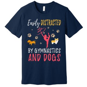 Gymnastics & Dogs Funny Gymnast Dog Lover Gift Premium T-Shirt