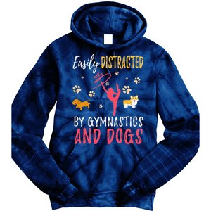 Gymnastics & Dogs Funny Gymnast Dog Lover Gift Tie Dye Hoodie