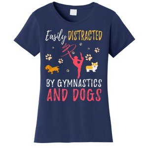 Gymnastics & Dogs Funny Gymnast Dog Lover Gift Women's T-Shirt