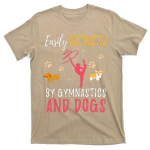 Gymnastics & Dogs Funny Gymnast Dog Lover Gift T-Shirt