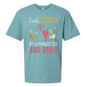 Gymnastics & Dogs Funny Gymnast Dog Lover Gift Sueded Cloud Jersey T-Shirt