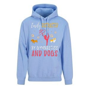 Gymnastics & Dogs Funny Gymnast Dog Lover Gift Unisex Surf Hoodie