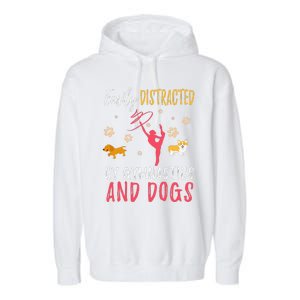 Gymnastics & Dogs Funny Gymnast Dog Lover Gift Garment-Dyed Fleece Hoodie