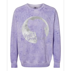 Greate Danes Forever Great Dane Profile Moon Colorblast Crewneck Sweatshirt