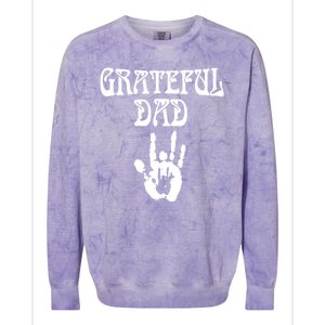 Grateful Dad Fathers Day Colorblast Crewneck Sweatshirt