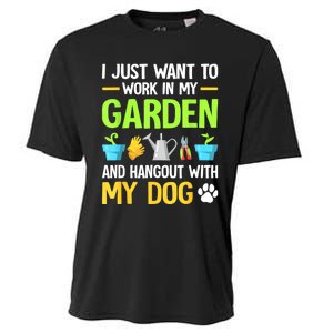 Gardening & Dog Funny Plant Lover Women Garden Gardener Cooling Performance Crew T-Shirt