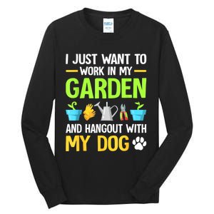 Gardening & Dog Funny Plant Lover Women Garden Gardener Tall Long Sleeve T-Shirt