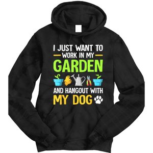 Gardening & Dog Funny Plant Lover Women Garden Gardener Tie Dye Hoodie