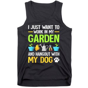 Gardening & Dog Funny Plant Lover Women Garden Gardener Tank Top