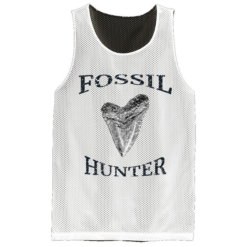 Great Distressed Fossil Hunter Megalodon Tooth Enthusiast Mesh Reversible Basketball Jersey Tank