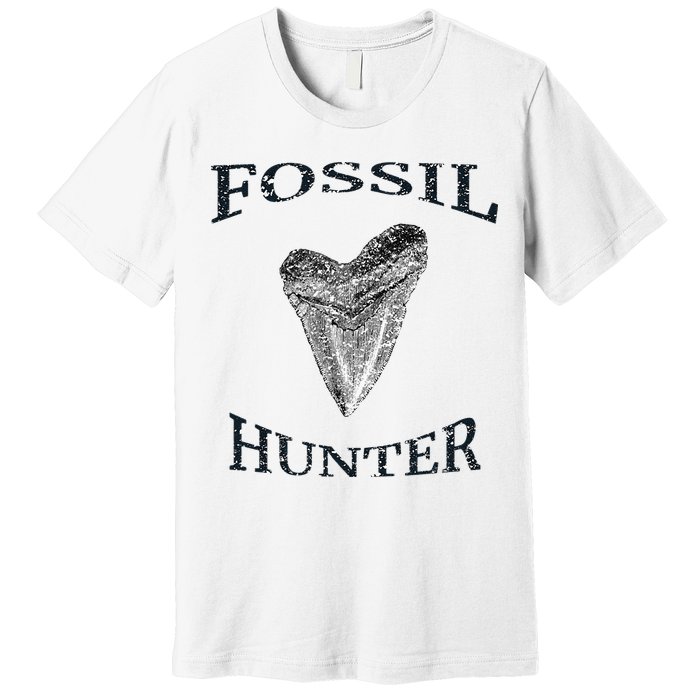 Great Distressed Fossil Hunter Megalodon Tooth Enthusiast Premium T-Shirt