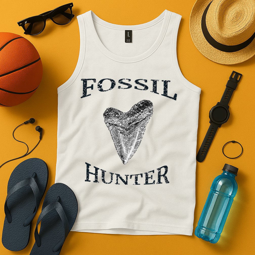 Great Distressed Fossil Hunter Megalodon Tooth Enthusiast Tank Top