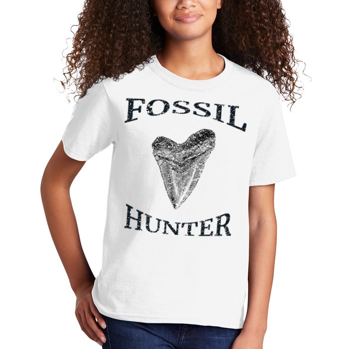 Great Distressed Fossil Hunter Megalodon Tooth Enthusiast Kids T-Shirt