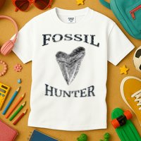 Great Distressed Fossil Hunter Megalodon Tooth Enthusiast Kids T-Shirt