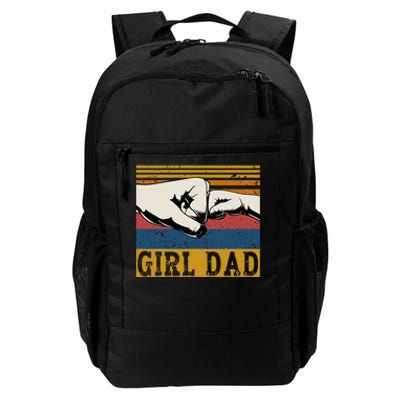 Girl Dad Father Of Girl Fathers Day Vintage Daily Commute Backpack