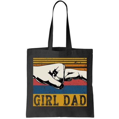 Girl Dad Father Of Girl Fathers Day Vintage Tote Bag