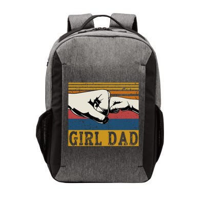 Girl Dad Father Of Girl Fathers Day Vintage Vector Backpack