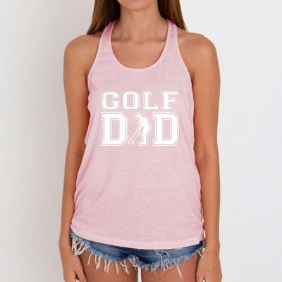 Golf Dad For Golf Lovers Active Gift For Father's Day Women's Knotted Racerback Tank