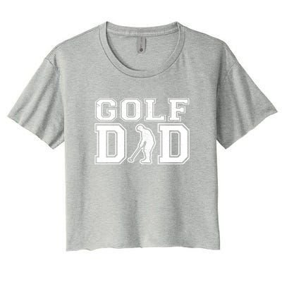 Golf Dad For Golf Lovers Active Gift For Father's Day Women's Crop Top Tee