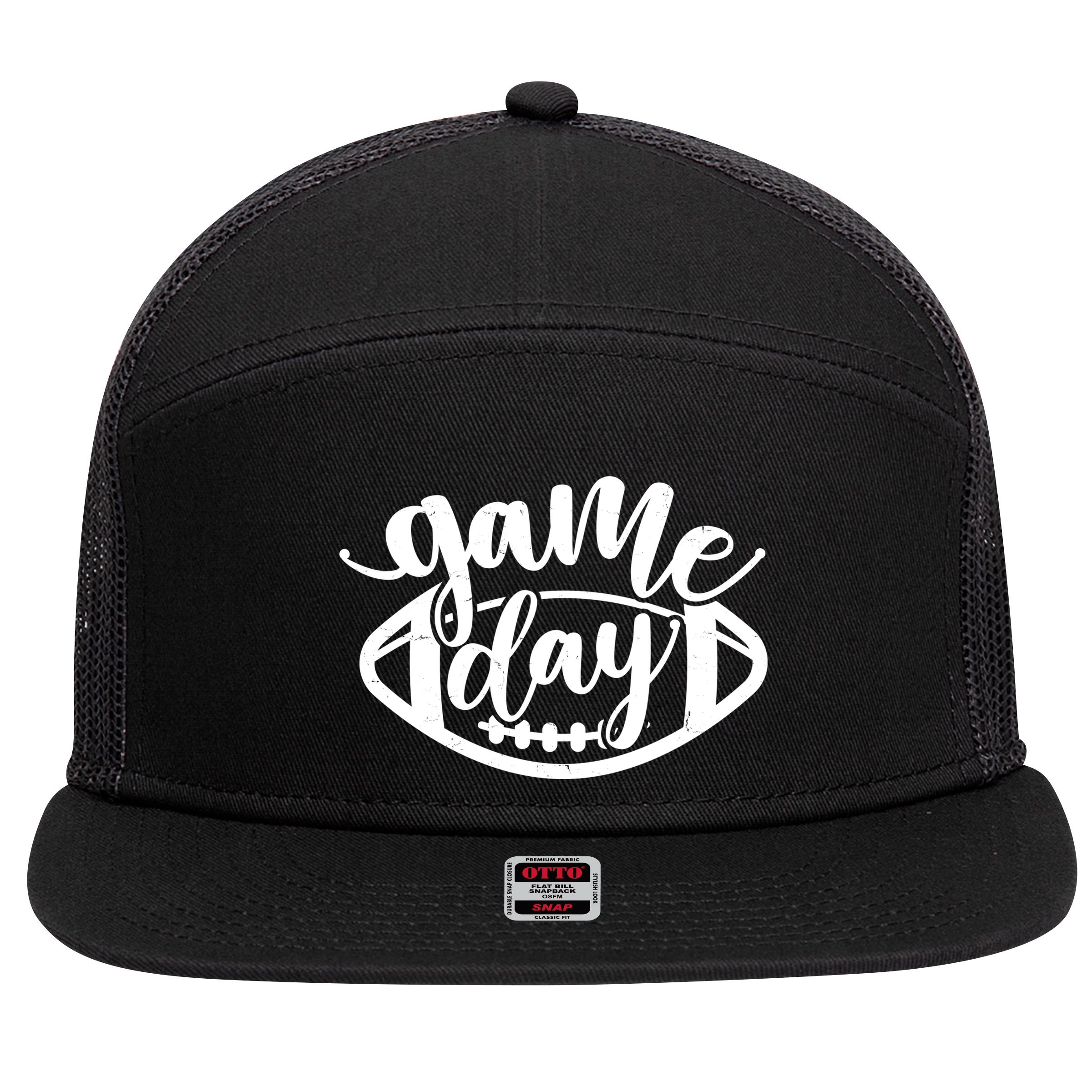 Game Day Football Fan 7 Panel Mesh Trucker Snapback Hat