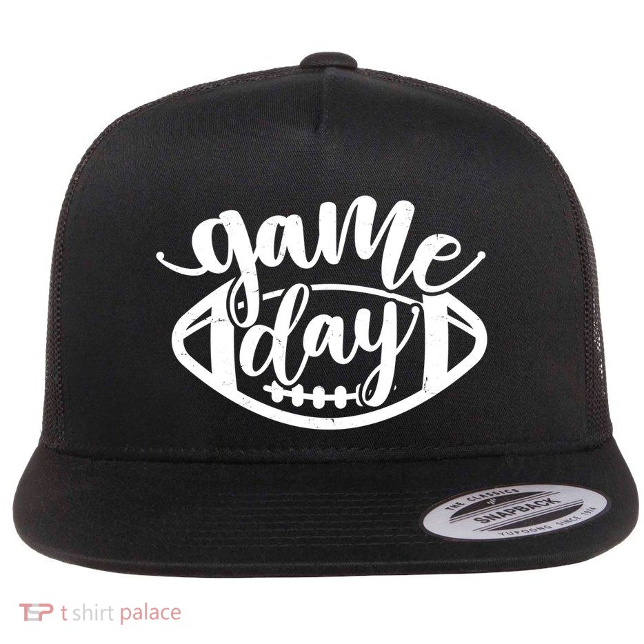Game Day Football Fan Flat Bill Trucker Hat