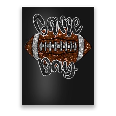 Game Day Football Bling Bling Football Lover Fall Autumn Poster