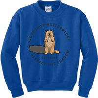 Groundhog Day Funny Quote Gift Respect The Shadow Meteorology Gift Kids Sweatshirt