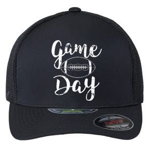 Game Day Football Cute Football Top Flexfit Unipanel Trucker Cap