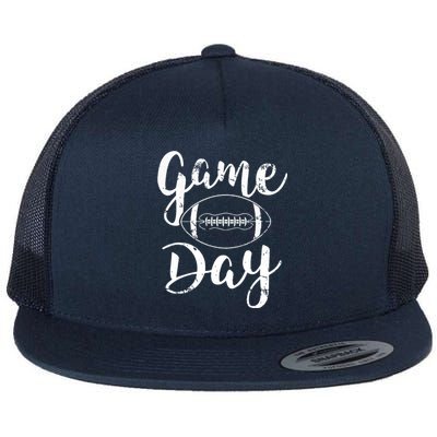 Game Day Football Cute Football Top Flat Bill Trucker Hat