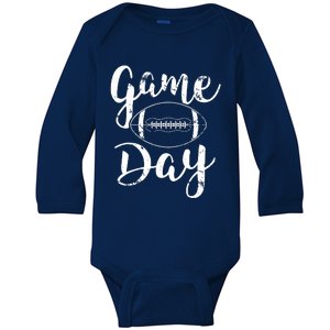 Game Day Football Cute Football Top Baby Long Sleeve Bodysuit