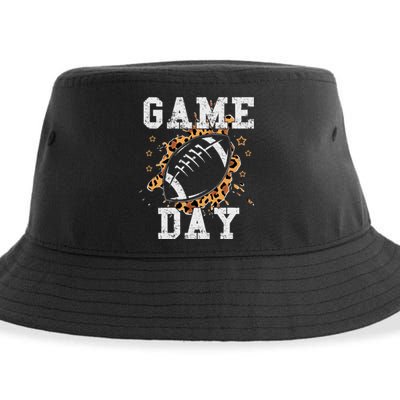 Game Day Football Leopard Print Football Fan Football Sustainable Bucket Hat