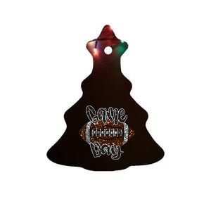 Game Day Football Bling Bling Football Lover Sport Season Ceramic Tree Ornament